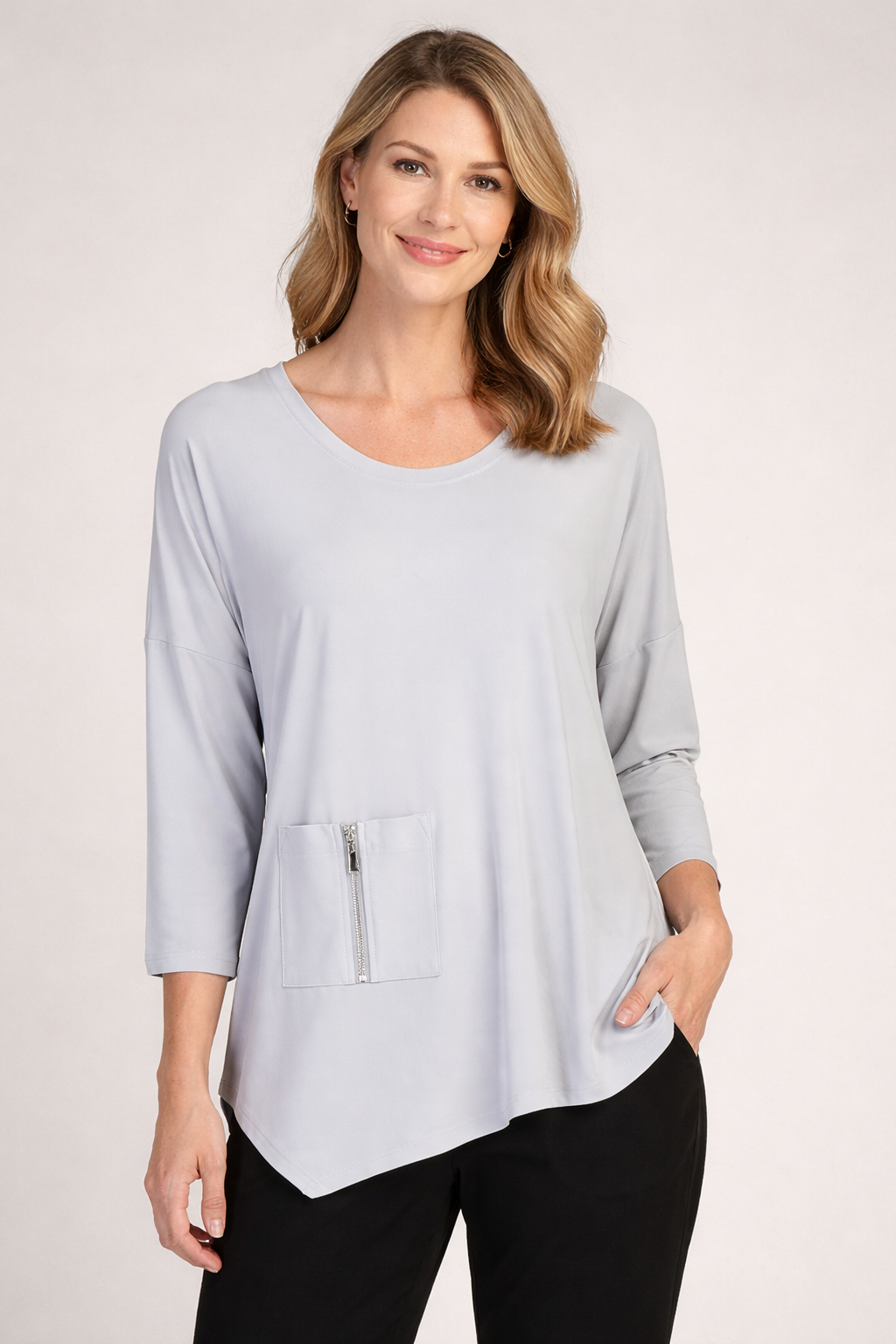 By JJ Zipper Pocket Tunic-IT-102