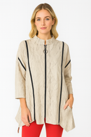 IC Collection Crackle Multi Zip Top-6786T