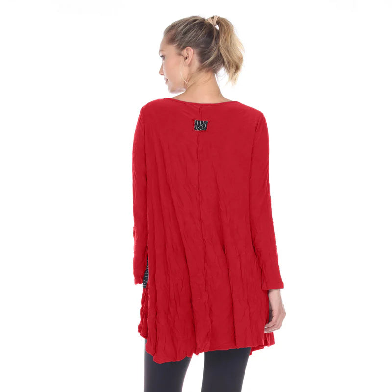 Moonlight Crinkle Textured Tunic W/ Pockets -2754