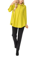 IC Collection High/Low Button Down Blouse-IC-3778B-DUP