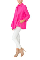 IC Collection High/Low Button Down Blouse-IC-3778B-DUP