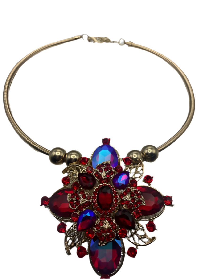Unique Crimson Radiance Necklace-JN20033