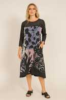 IC Collection Long Sleeve Safari Dress-IC-5000D
