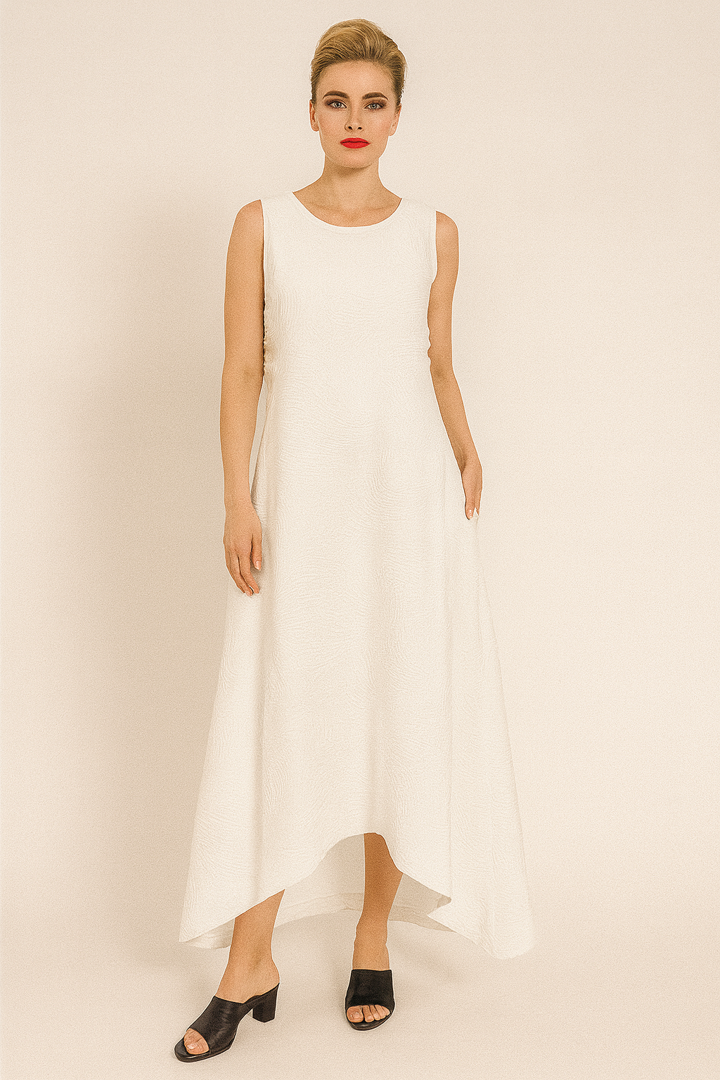 IC Collection Sleeveless Flare Dress-IC-5715D