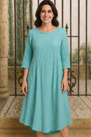 IC Collection Textured Sunday Dress-IC-6001D
