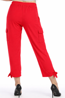 By JJ Side Tie Cargo Pocket Cropped Pant-IT-118B