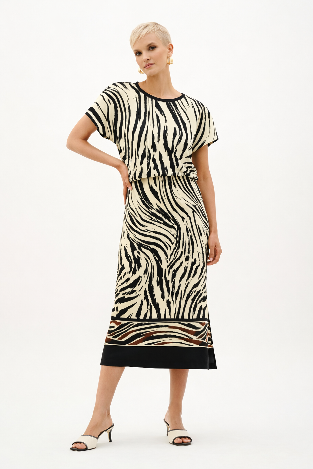 Joseph Ribkoff Animal Print Straight Skirt-262050