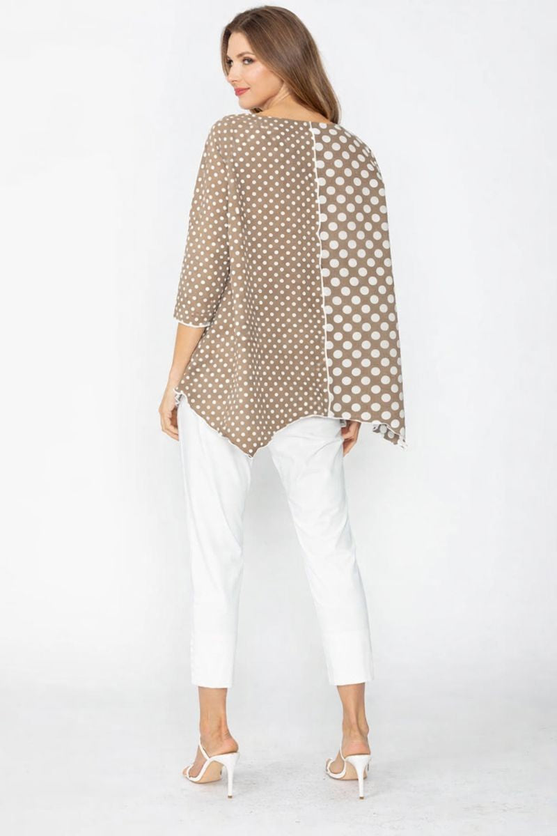 IC Collection Dot Print Asymmetrical Top-C1062TB