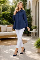 IC Collection High/Low Button Down Blouse-IC-3778B-DUP