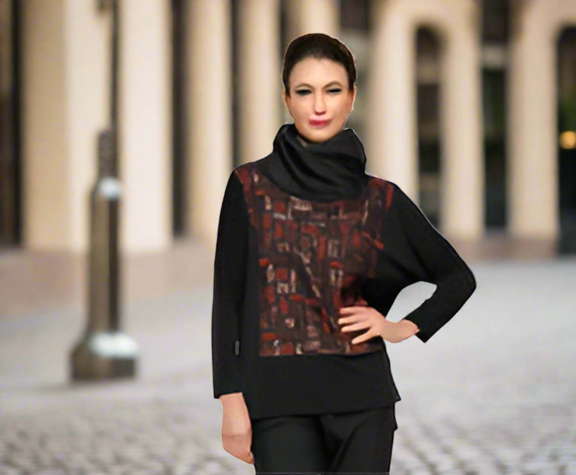 IC Collection Turtleneck Top-7379T