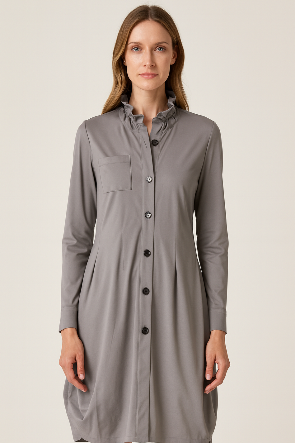 By JJ Wire Neck Stacked Pocket Jacket-PR-204