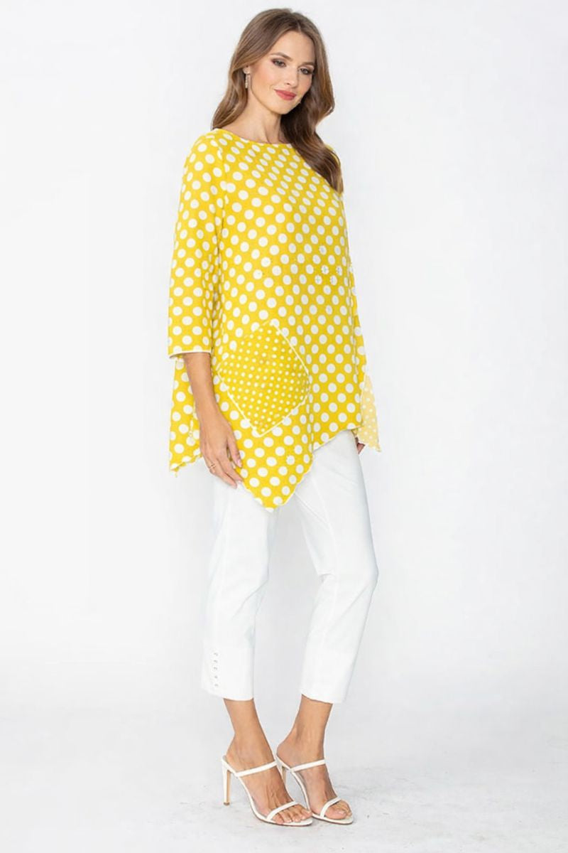 IC Collection Dot Print Asymmetrical Top-C1062T
