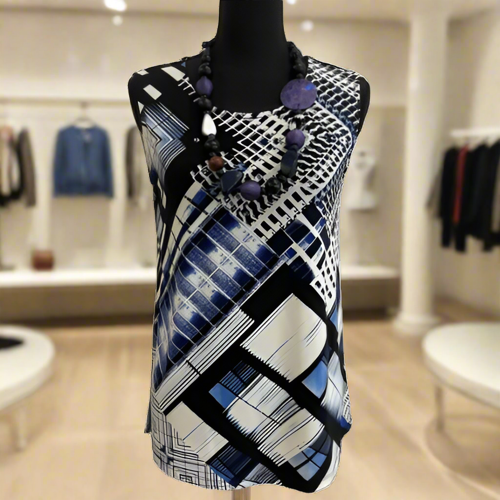 By JJ Sleeveless Graphic Top-IT201P