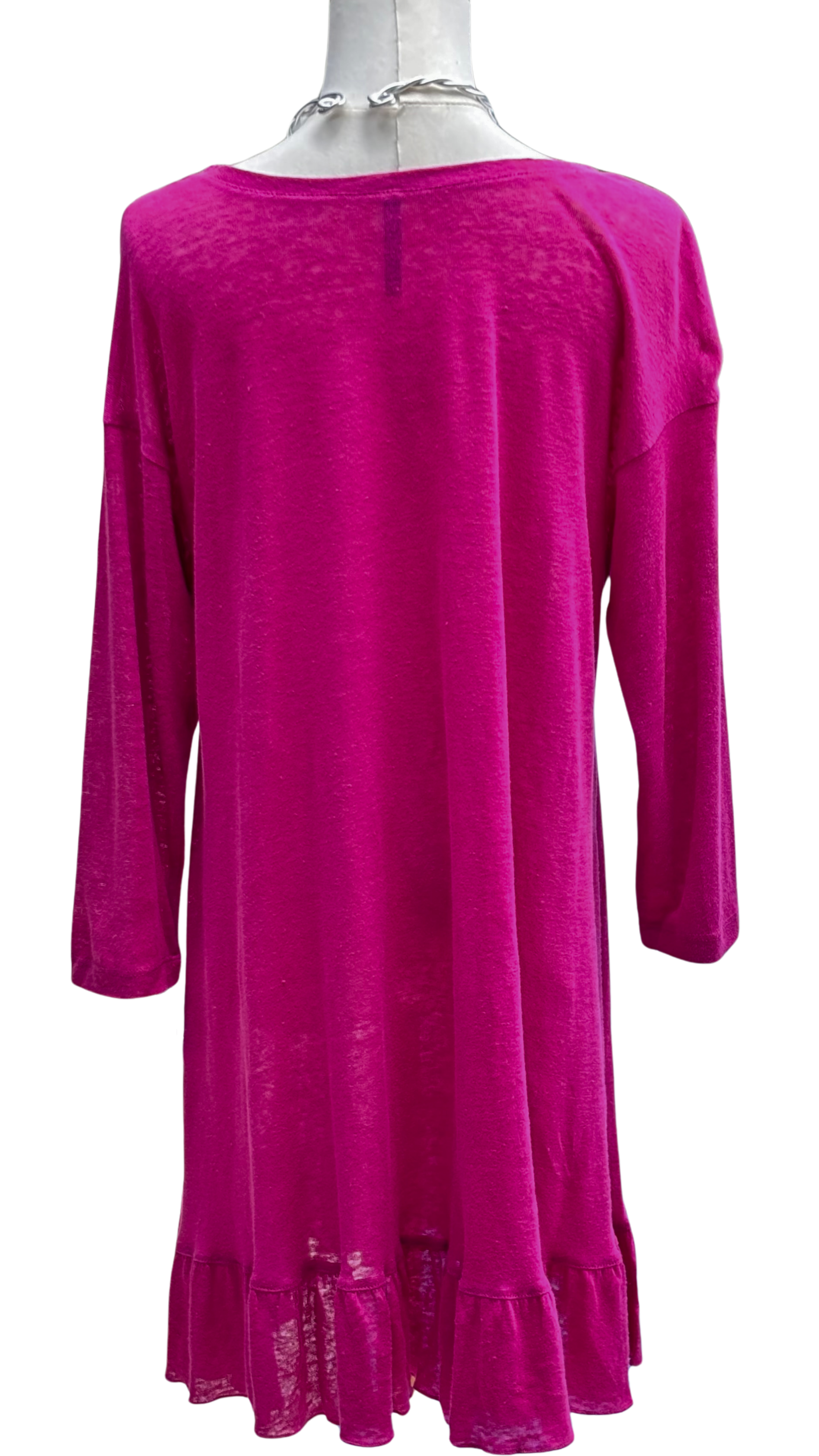 IC Collection Long Sleeve Linen Top-6313T