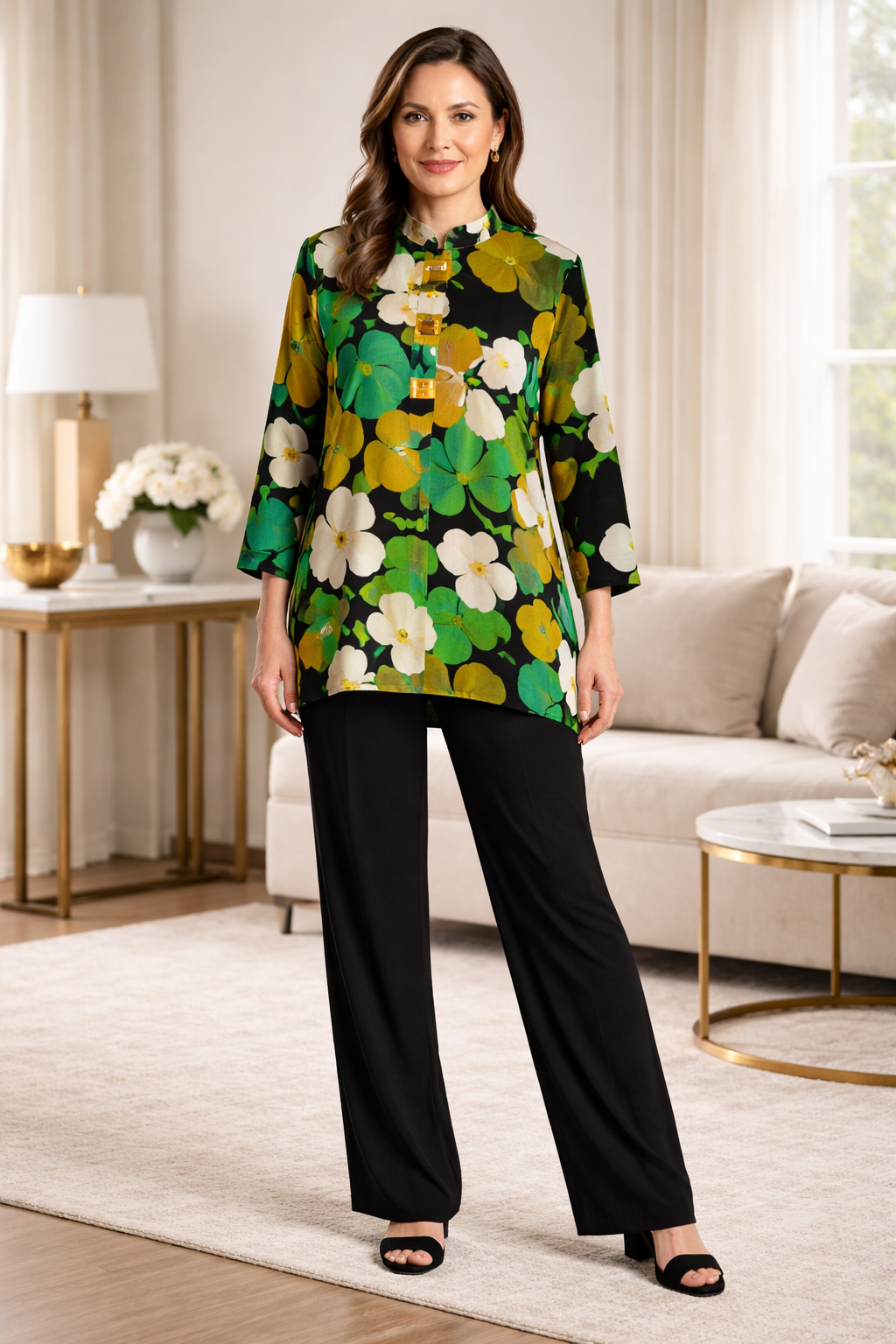 IC Collection Floral High Low Jacket | Unique Apparel USA