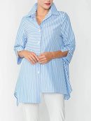 IC Collection Asymmetrical Stripes Blouse-IC-4691B