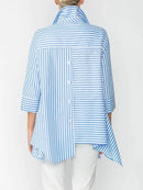 IC Collection Asymmetrical Stripes Blouse-IC-4691B