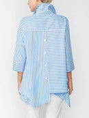 IC Collection Asymmetrical Stripes Blouse-IC-4691B