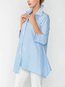 IC Collection Asymmetrical Stripes Blouse-IC-4691B