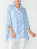 IC Collection Asymmetrical Stripes Blouse-IC-4691B