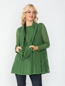 IC Collection Mesh Long Sleeve Top-IC-4727T