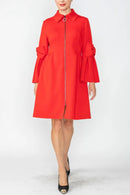 IC Collection Blow Sleeve Midi Jacket-IC-4747J