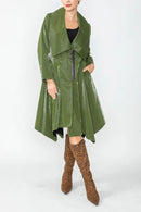 IC Collection Shawl Collar Asymmetrical Midi Jacket-IC-4766J