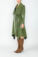 IC Collection Shawl Collar Asymmetrical Midi Jacket-IC-4766J
