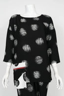 IC Collection Scratched Polka Dot Boxy Top-IC-4833T