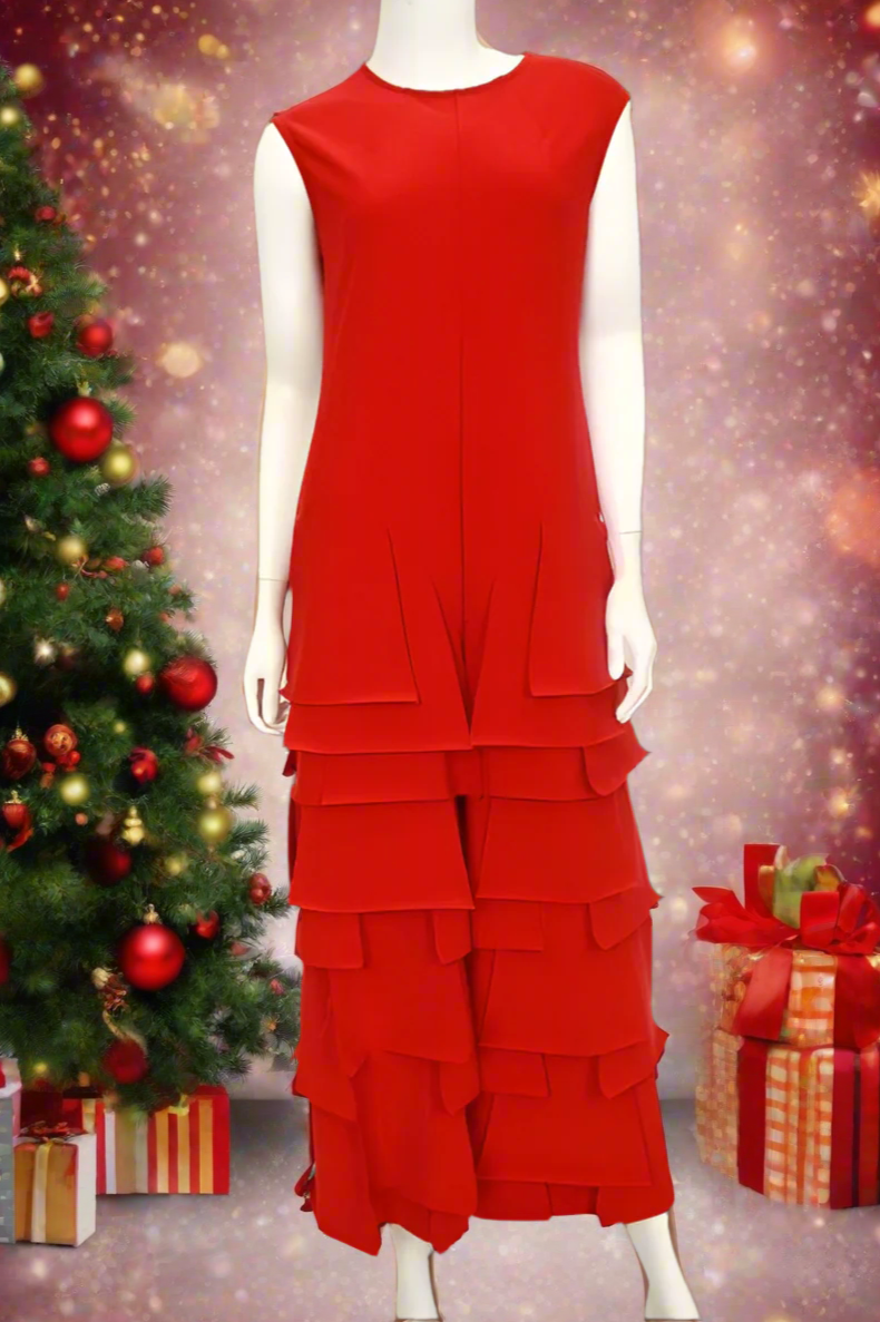 IC Collection-Ruffle Dress-7236D