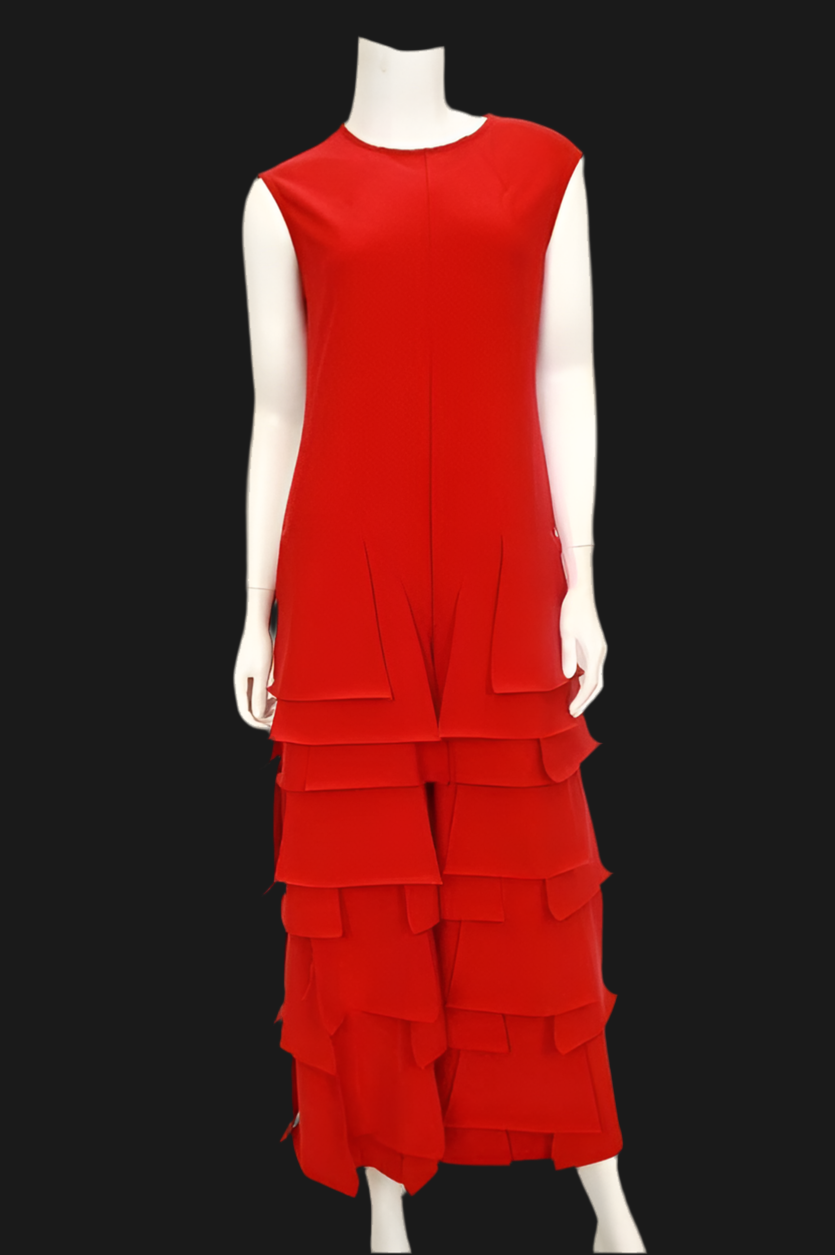 IC Collection-Ruffle Dress-7236D