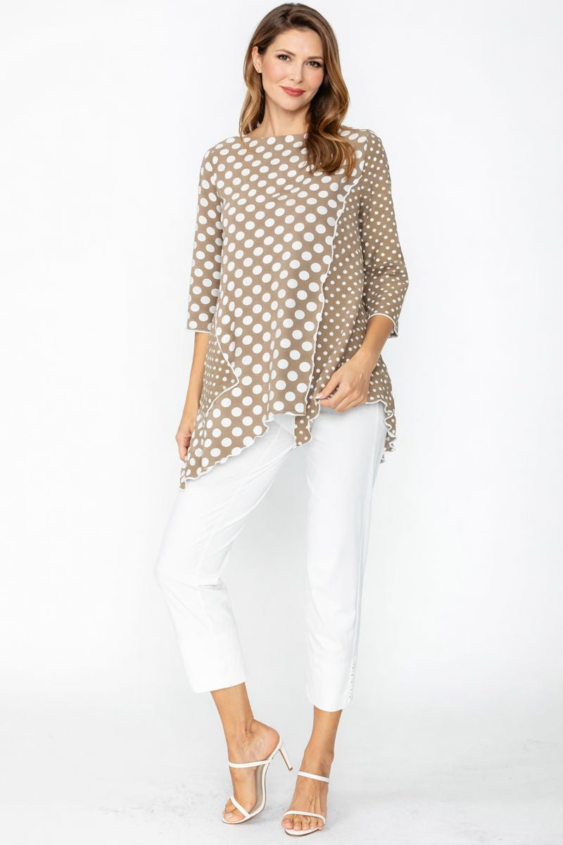 IC Collection Dot Print Asymmetrical Top-C1062TB