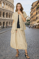 IC Collection Nylon Elastic Waist Skirt-C1100S