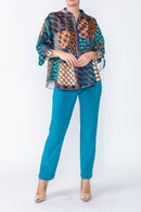 IC Collection Funky Half Zip Top-IC-5068T