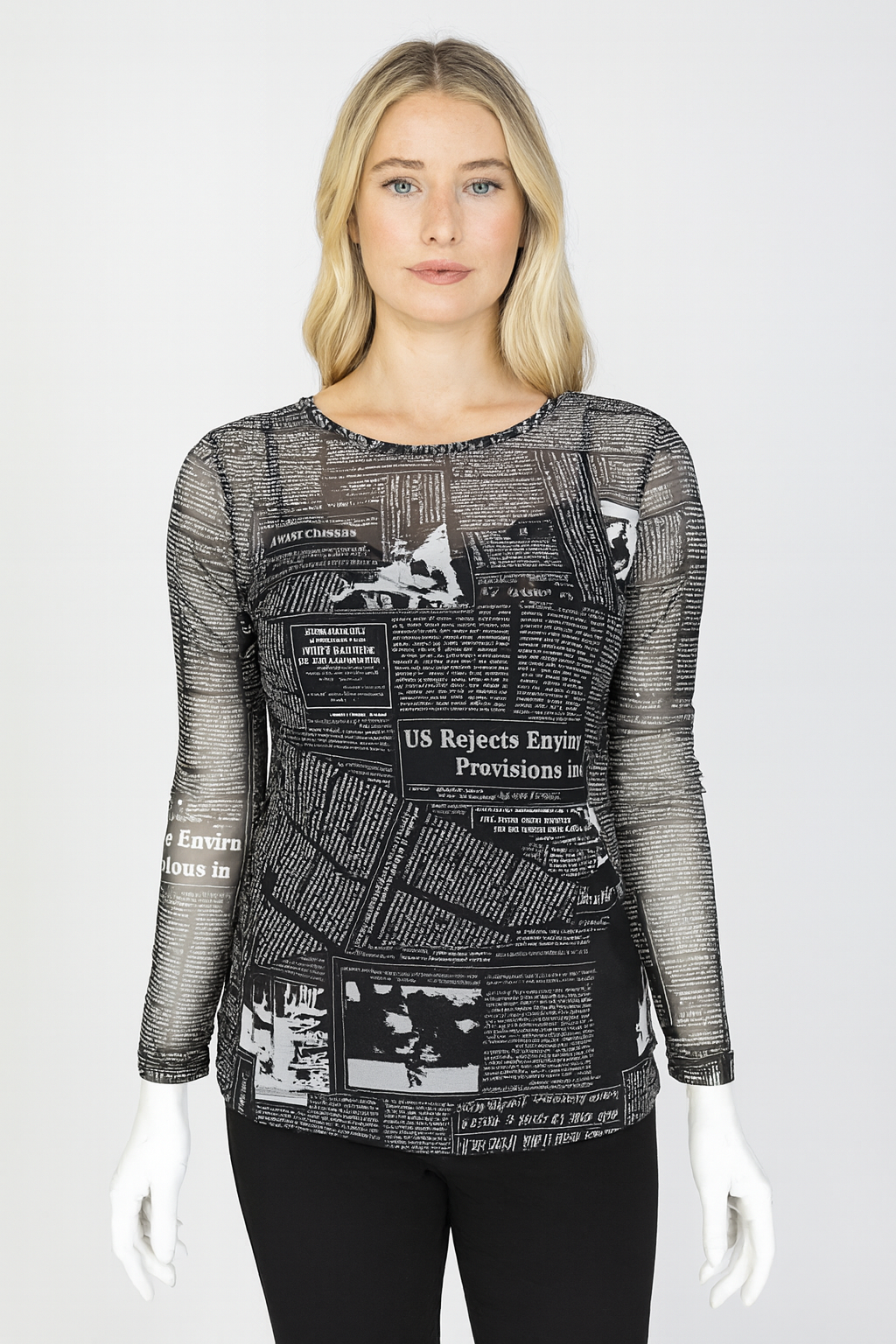 IC Collection Sheer Mesh Top-IC-5670T