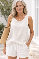 Bryn Walker Linen Top-0304T, view 2