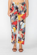 IC Collection Relaxed Fit Abstract Art Print Pant-IC-5417P