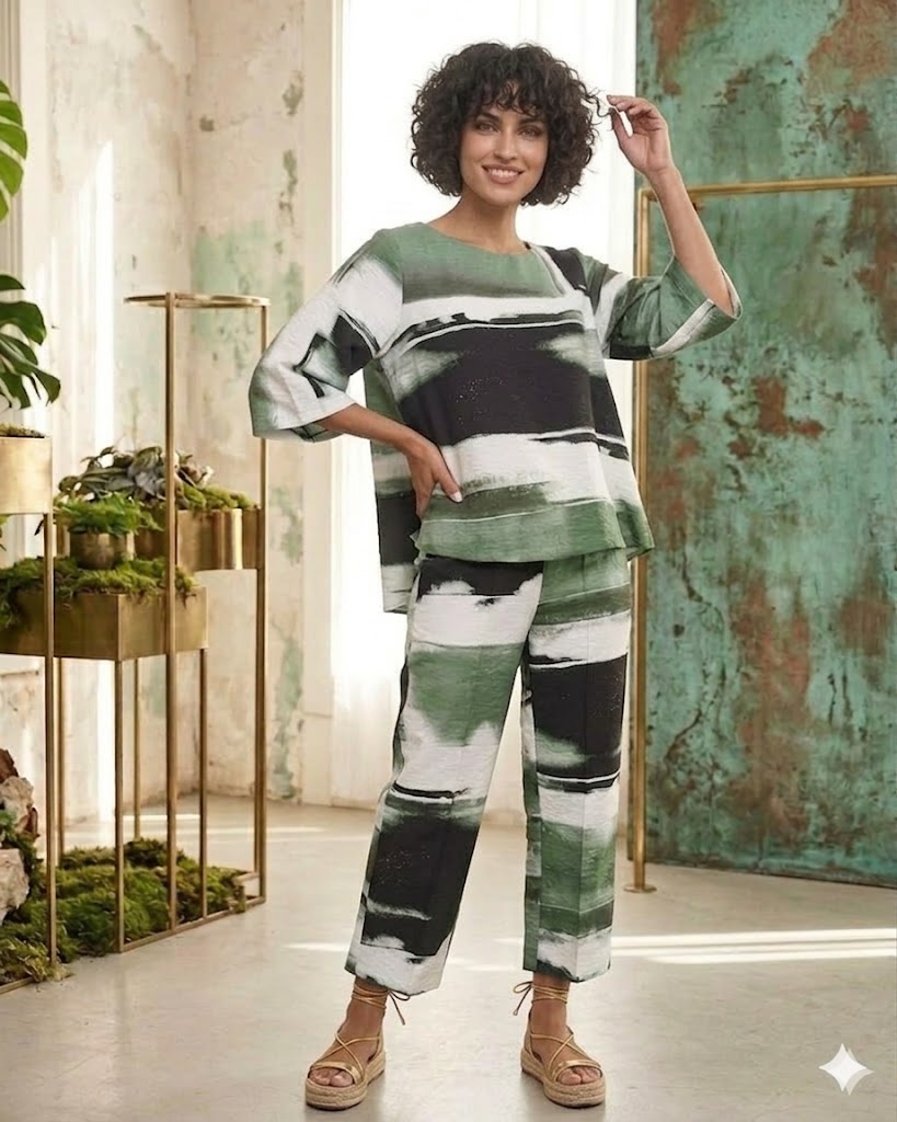 Alembika Ozai N Ku Hyle Top, Green Mix-861284