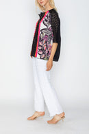 IC Collection Tropical Zip Up Tunic-IC-5772T