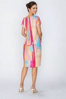 IC Collection Abstract Printed Cocoon Dress-C1046D