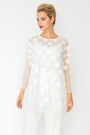 IC Collection Two Piece Long Sleeve Spiral Mesh Top-IC-4694T