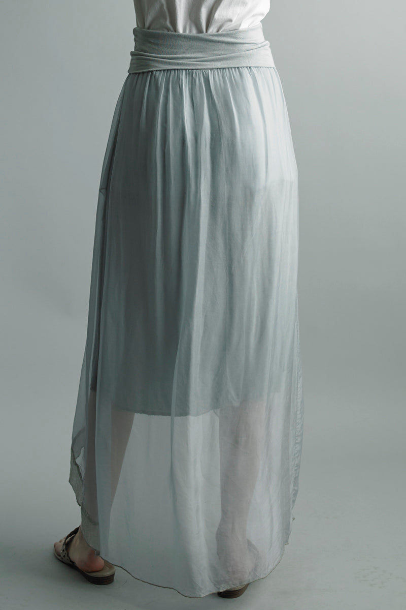 Tempo Paris Asymmetrical Silk Skirt - 6073P