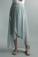 Tempo Paris Asymmetrical Silk Skirt - 6073P