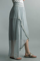 Tempo Paris Asymmetrical Silk Skirt - 6073P