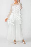Asymmetrical Petal Sleeve Top 6495T