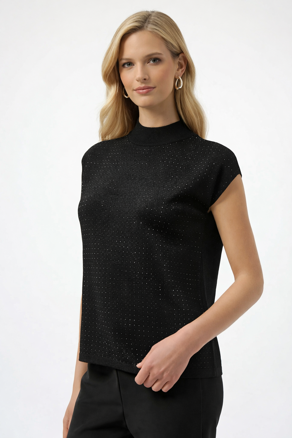 Joseph Ribkoff Sleeveless Knit Top with Iron Detail-254935