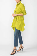 IC Collection Cinched Waist Blouse-IC-6633B