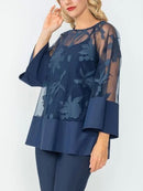 IC Collection Palm Mesh Tunic-IC-6656T
