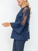 IC Collection Palm Mesh Tunic-IC-6656T