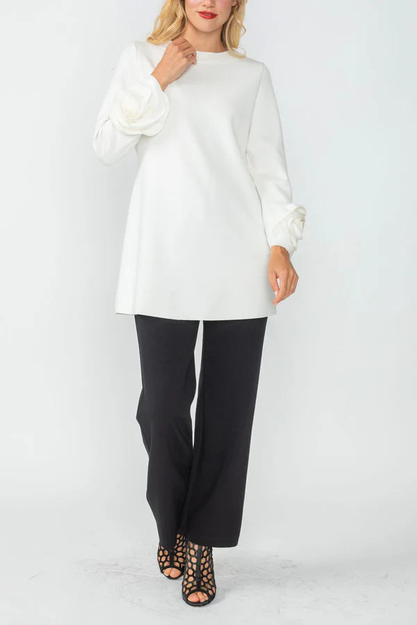 IC Collection Floral Sleeve Tunic-IC-6698T